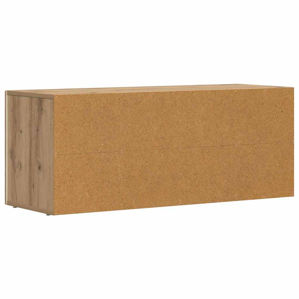 Meuble TV Chêne artisanal 100 x 35 x 40 cm Bois d'ingénierie - XIOS