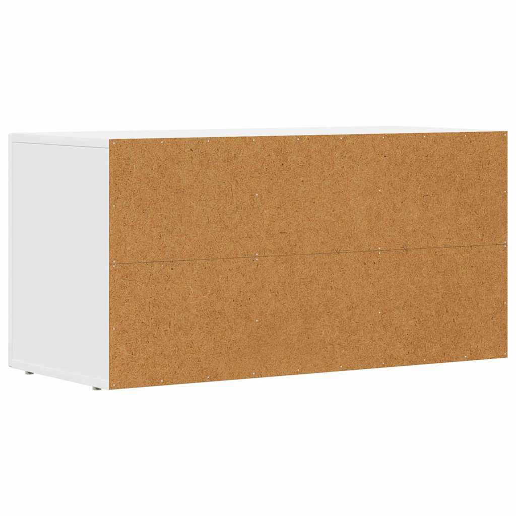 Meuble TV ELST 80 x 35 x 40 cm Blanc Bois d'ingénierie - XIOS