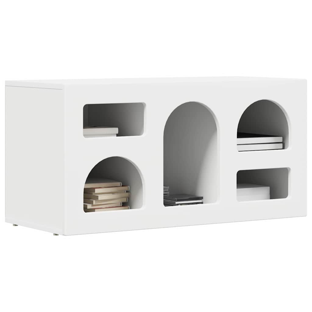 Meuble TV ELST 80 x 35 x 40 cm Blanc Bois d'ingénierie - XIOS