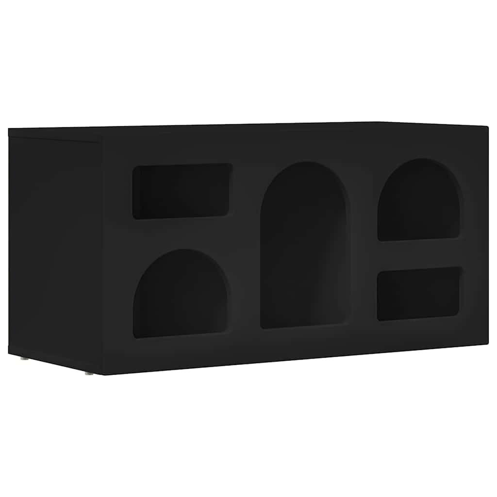 Meuble TV Noir 80 x 35 x 40 cm Bois d'ingénierie - XIOS