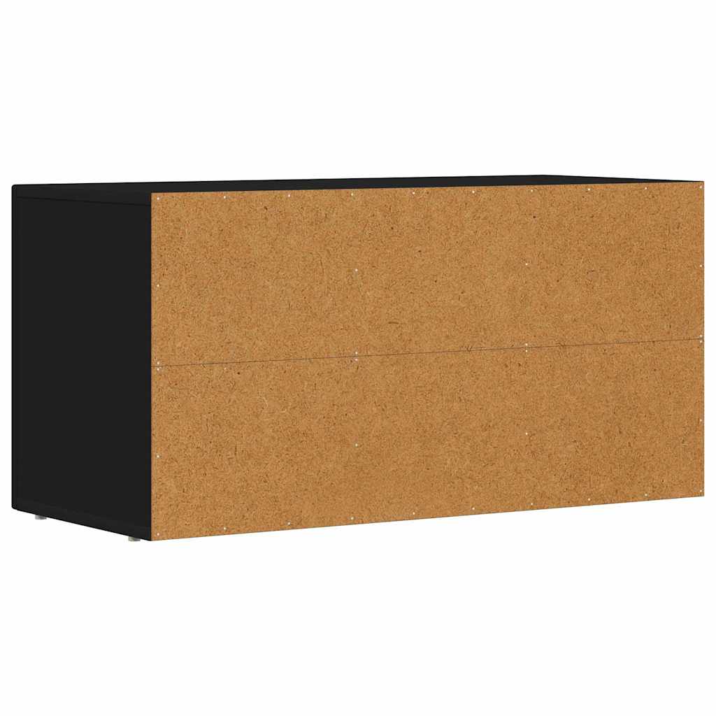 Meuble TV Noir 80 x 35 x 40 cm Bois d'ingénierie - XIOS