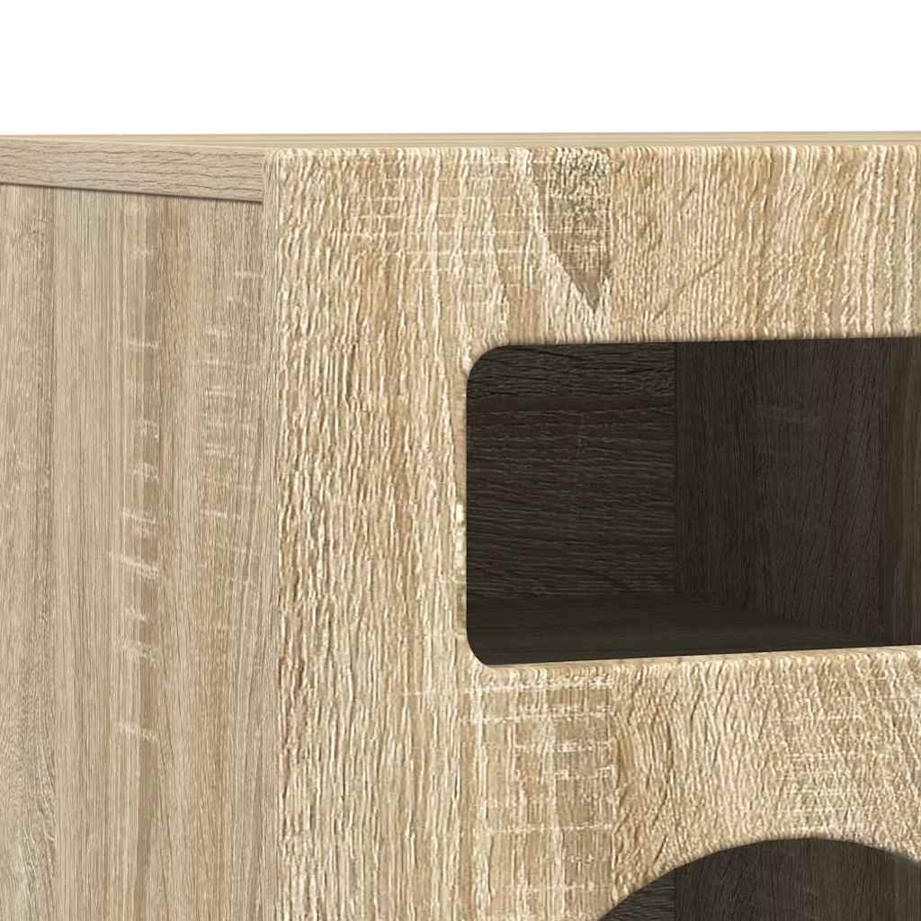 Meuble TV Chêne Sonoma 80 x 35 x 40 cm Bois d'ingénierie - XIOS