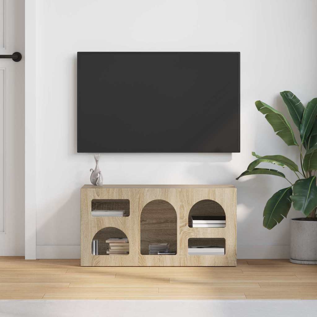 Meuble TV Chêne Sonoma 80 x 35 x 40 cm Bois d'ingénierie - XIOS