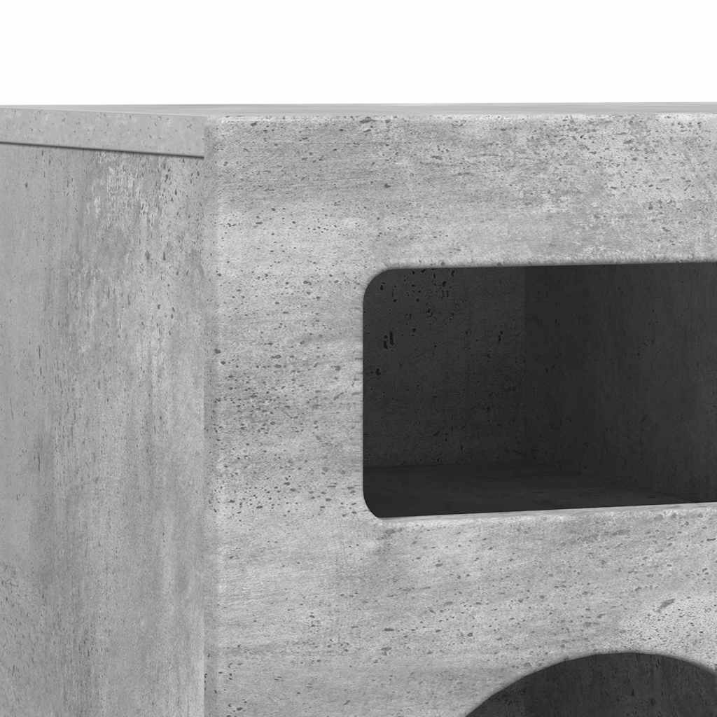 Meuble TV Gris béton 80 x 35 x 40 cm Bois d'ingénierie - XIOS