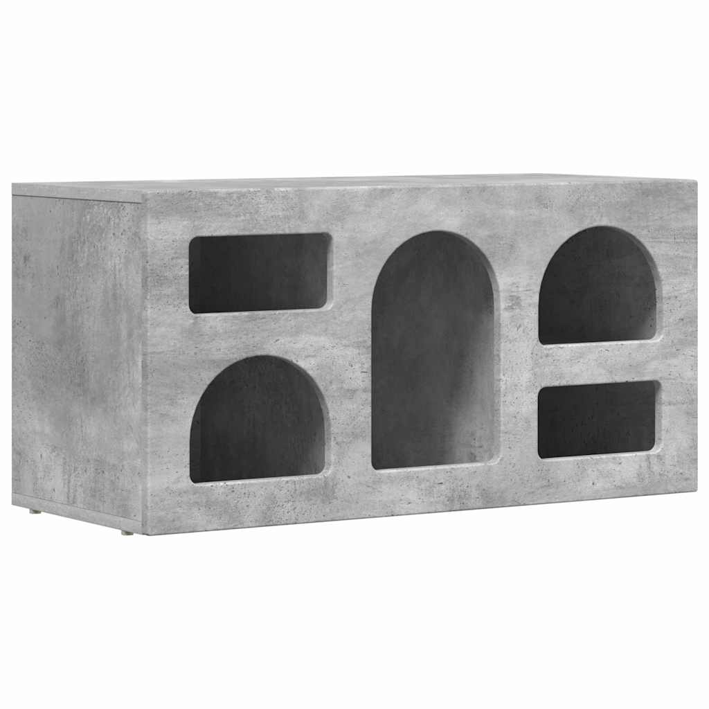 Meuble TV Gris béton 80 x 35 x 40 cm Bois d'ingénierie - XIOS