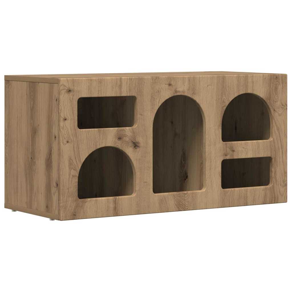 Meuble TV Chêne artisanal 80 x 35 x 40 cm Bois d'ingénierie - XIOS