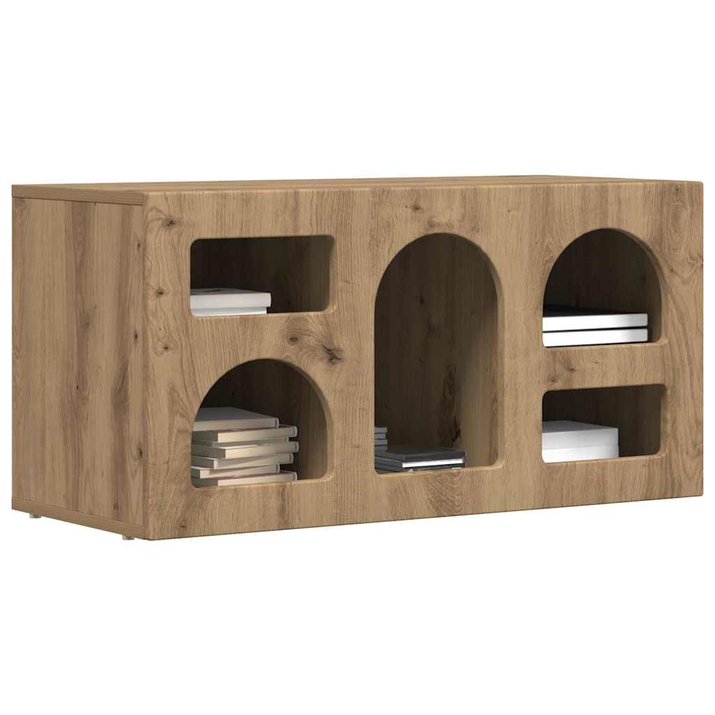 Meuble TV Chêne artisanal 80 x 35 x 40 cm Bois d'ingénierie - XIOS