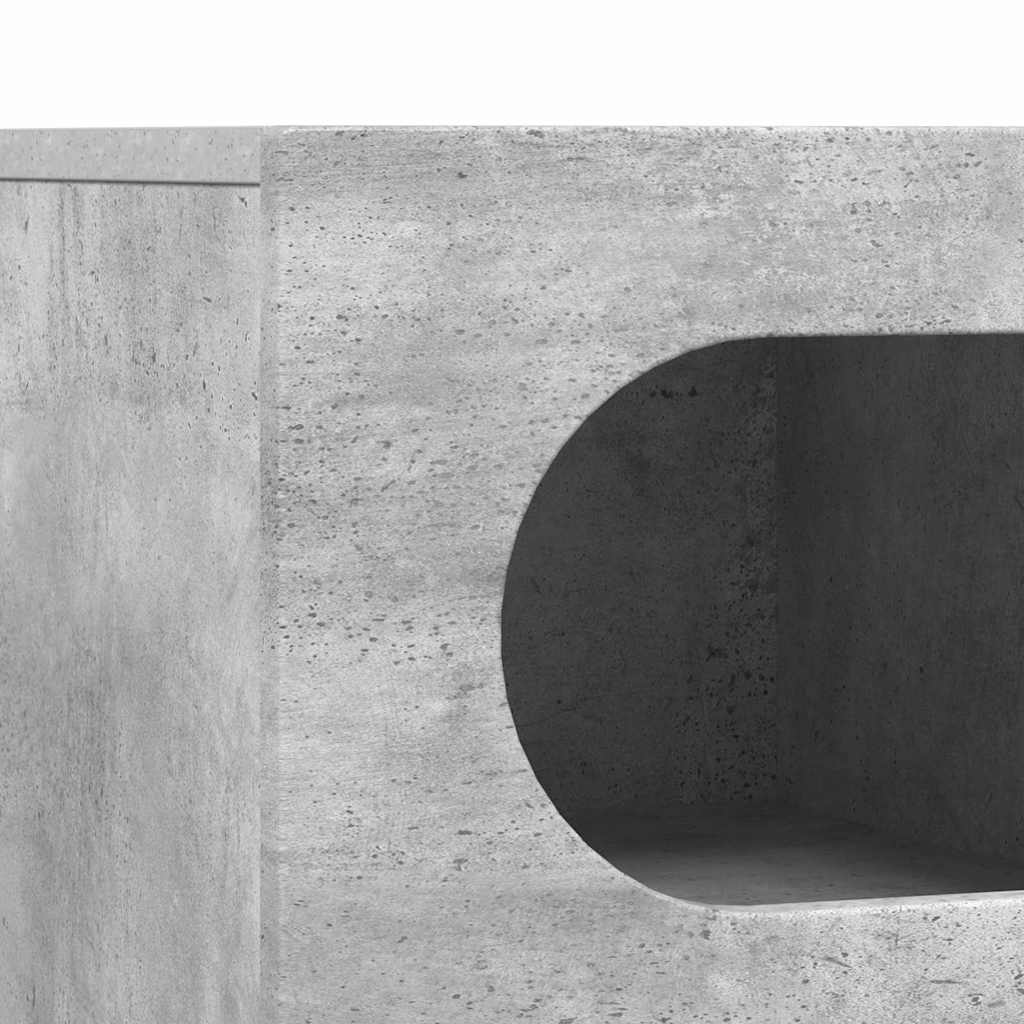 Meuble TV ELST 60 x 35 x 40 cm Gris béton Bois d'ingénierie - XIOS