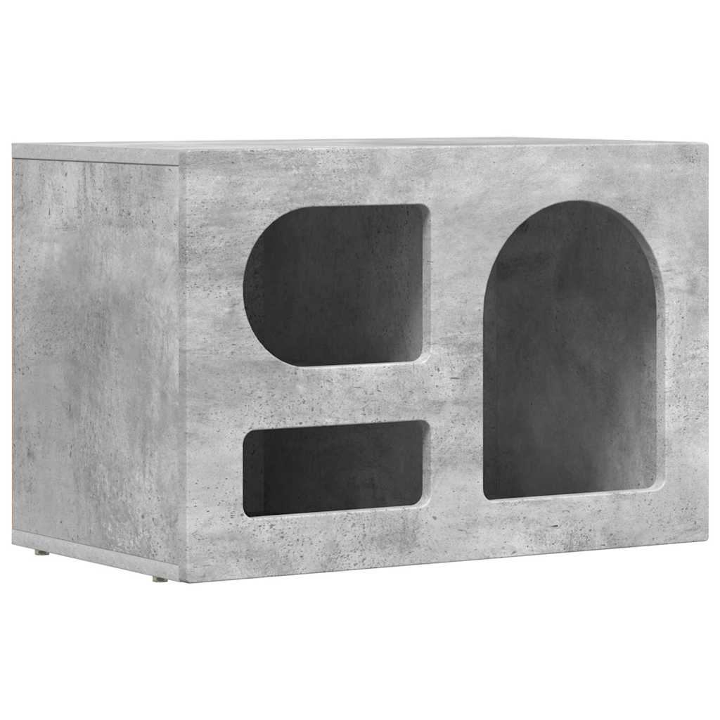 Meuble TV ELST 60 x 35 x 40 cm Gris béton Bois d'ingénierie - XIOS