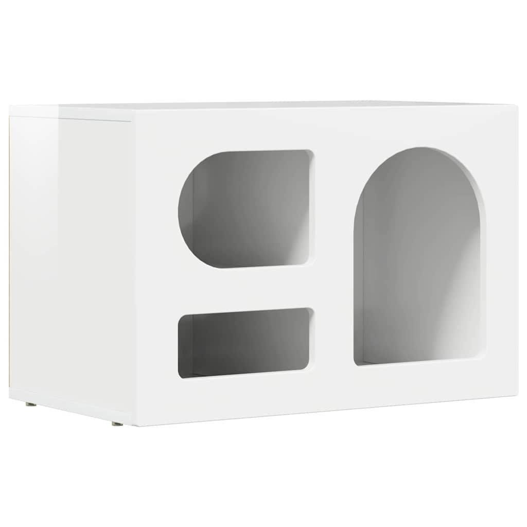 Meuble TV Blanc brillant 60 x 35 x 40 cm Bois d'ingénierie - XIOS