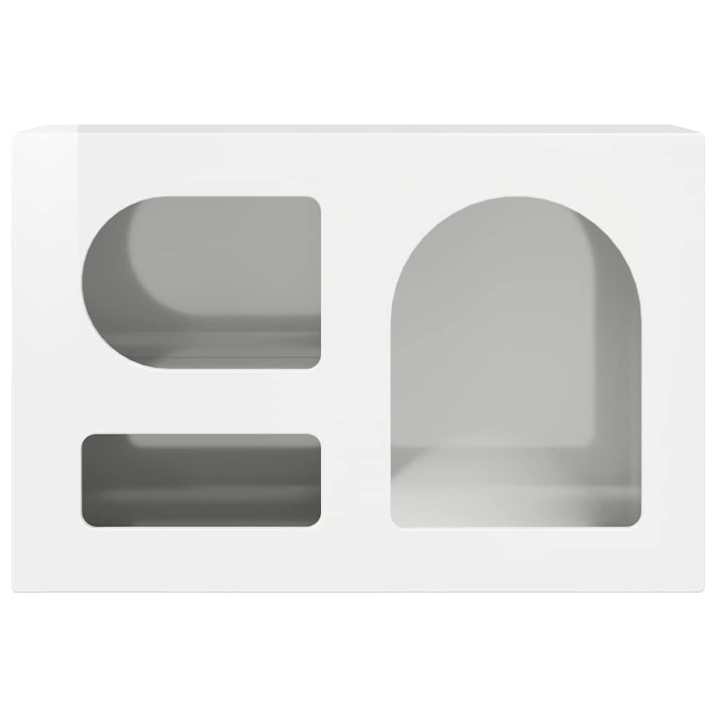 Meuble TV Blanc brillant 60 x 35 x 40 cm Bois d'ingénierie - XIOS