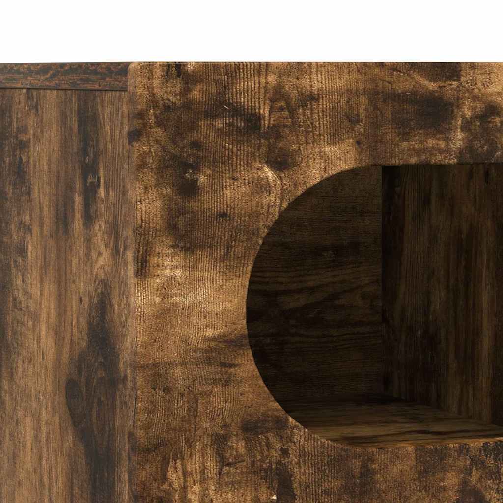 Meuble TV Chêne fumé 60 x 35 x 40 cm Bois d'ingénierie - XIOS