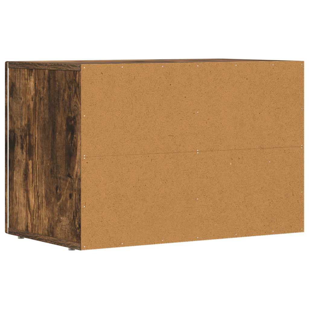 Meuble TV Chêne fumé 60 x 35 x 40 cm Bois d'ingénierie - XIOS