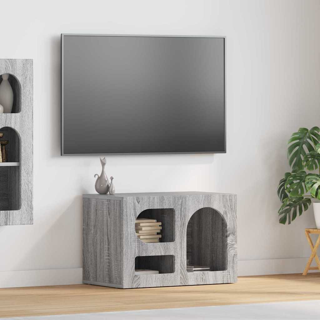 Meuble TV ELST 60 x 35 x 40 cm Gris Sonoma Bois d'ingénierie - XIOS