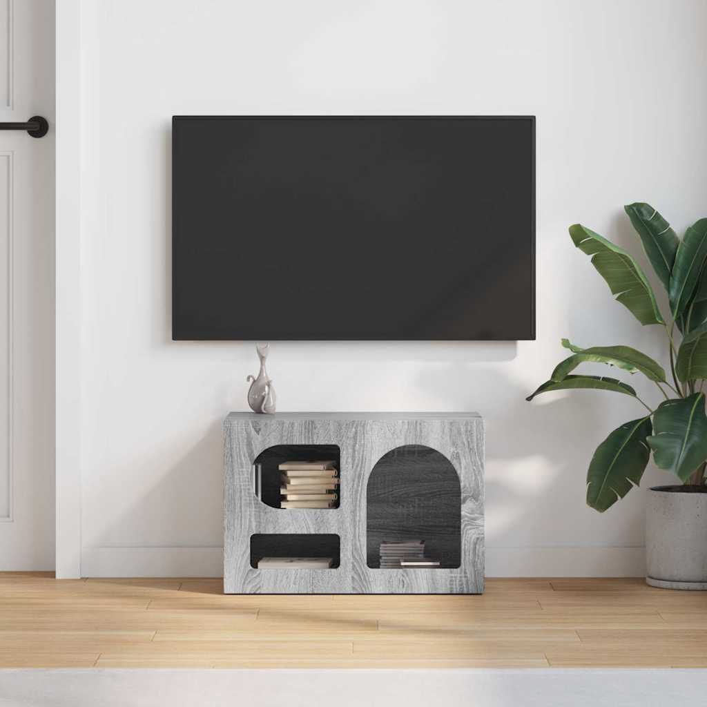 Meuble TV ELST 60 x 35 x 40 cm Gris Sonoma Bois d'ingénierie - XIOS