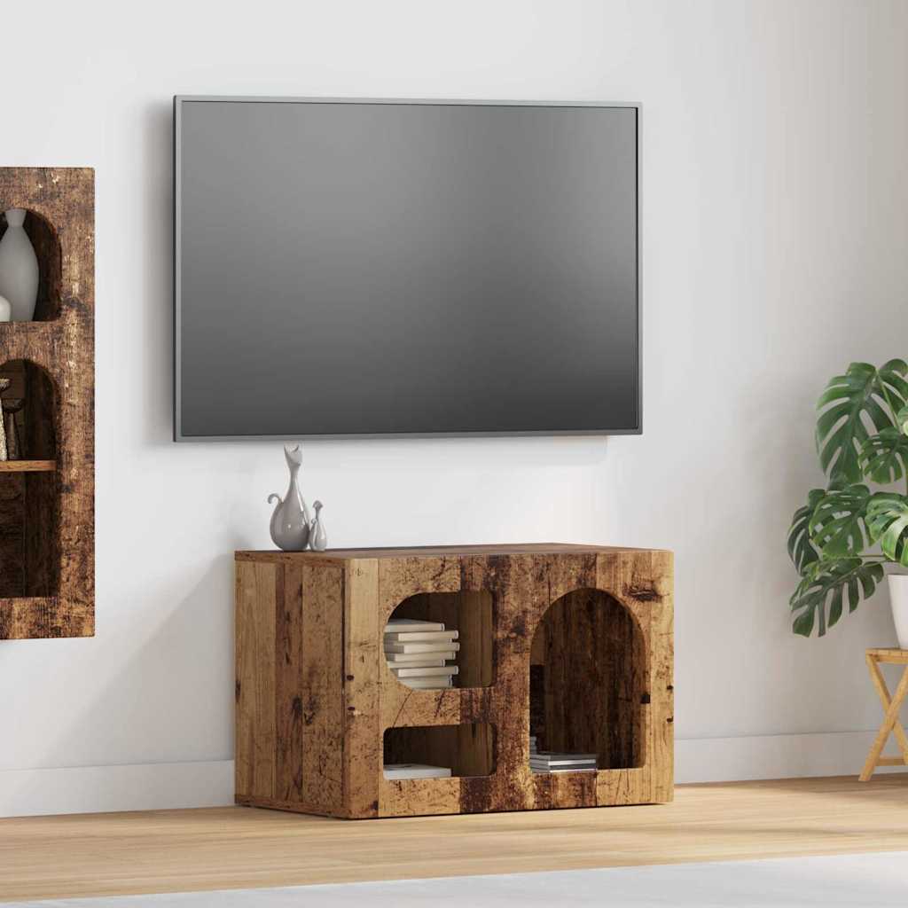 Meuble TV ELST 60 x 35 x 40 cm Bois ancien Bois d'ingénierie - XIOS