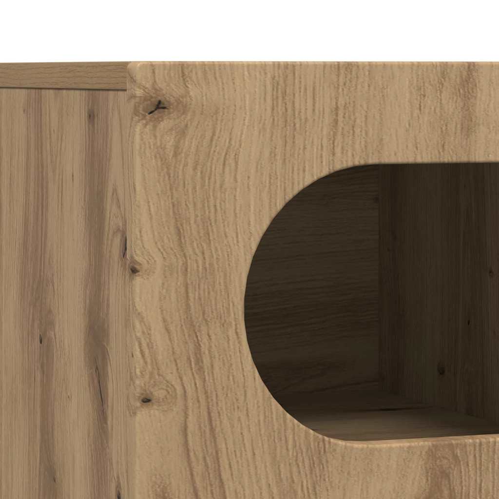Meuble TV Chêne artisanal 60 x 35 x 40 cm Bois d'ingénierie - XIOS