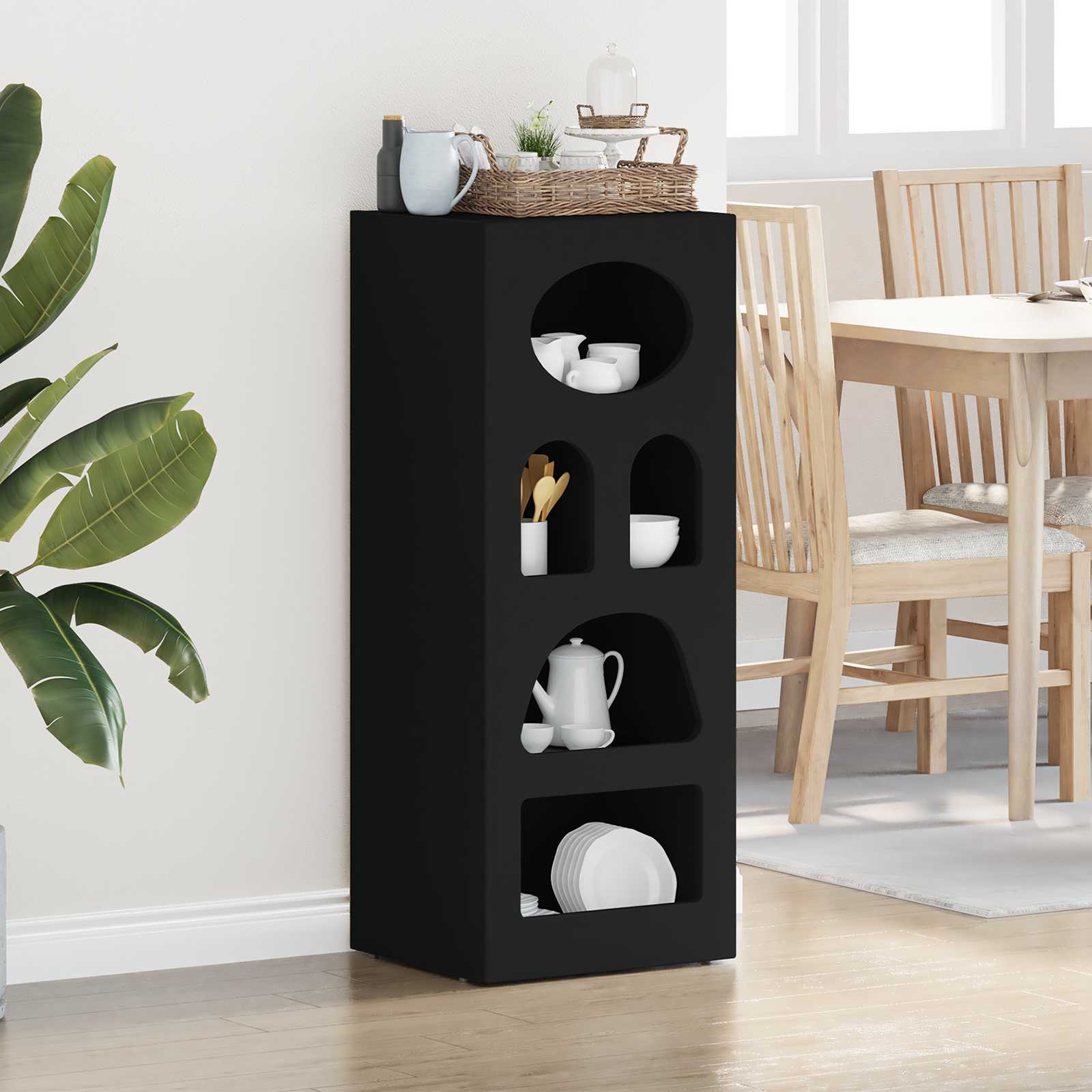 Buffet Noir 40 x 35 x 100,5 cm Bois d'ingénierie - XIOS