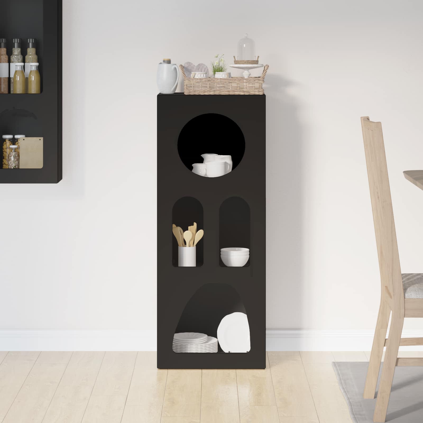 Buffet Noir 40 x 35 x 100.5 cm Bois d'ingénierie - XIOS