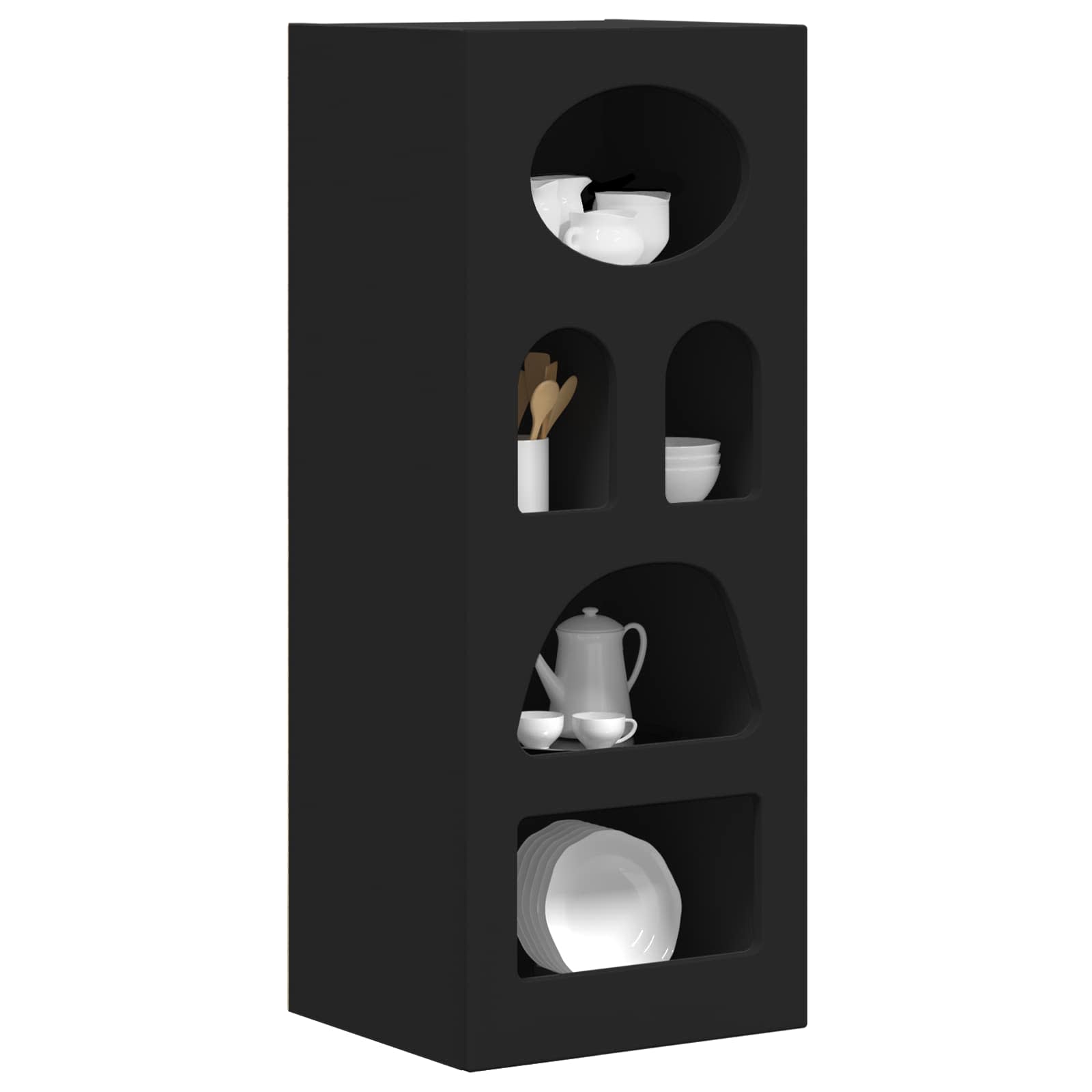 Buffet Noir 40 x 35 x 100.5 cm Bois d'ingénierie - XIOS