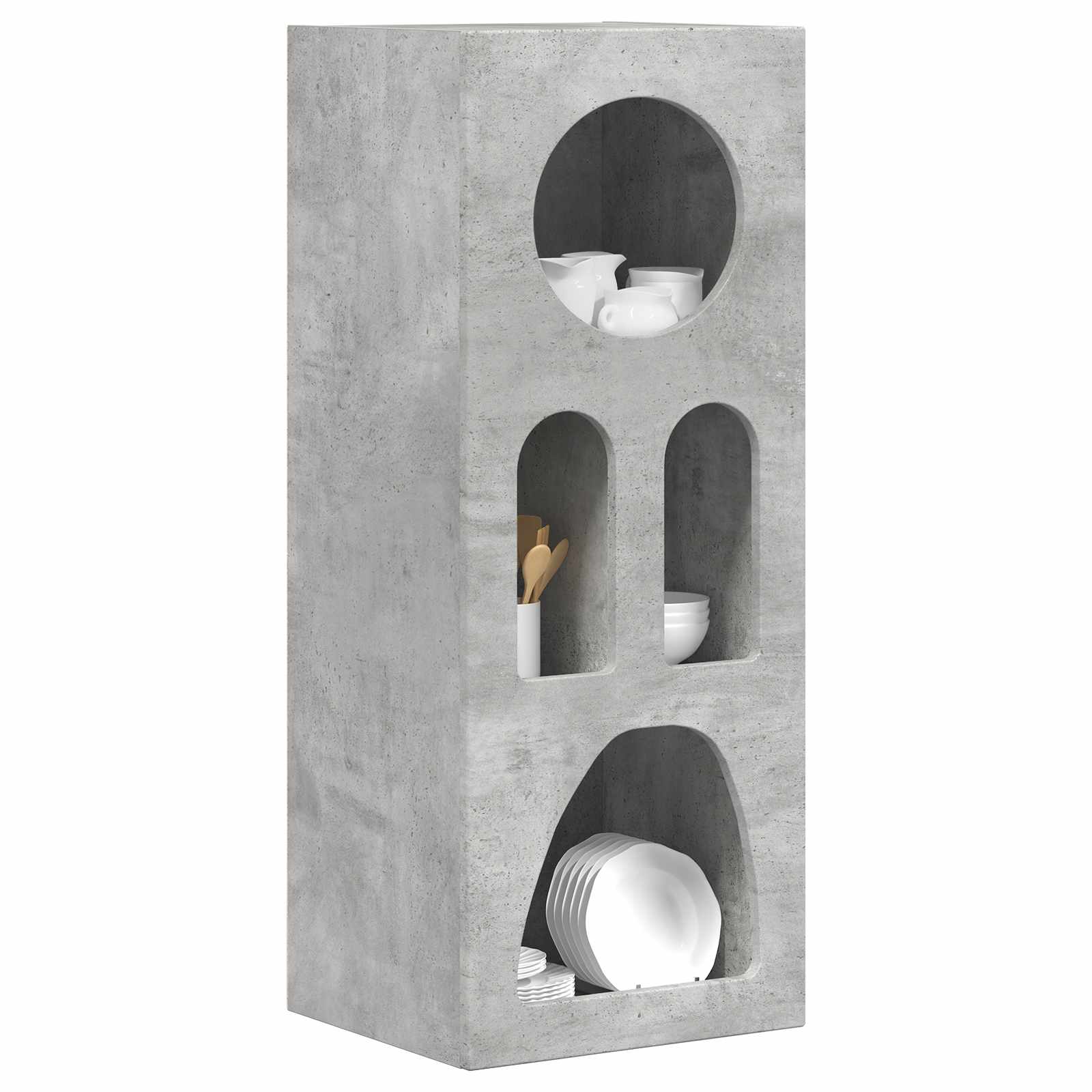 Buffet Gris béton 40 x 35 x 100.5 cm Bois d'ingénierie - XIOS