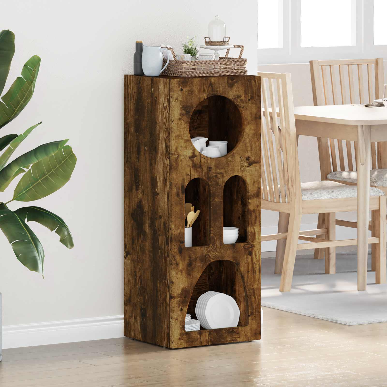 Buffet Chêne fumé 40 x 35 x 100.5 cm Bois d'ingénierie - XIOS