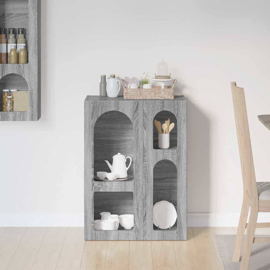 Buffet Gris Sonoma 59 x 35 x 80,5 cm Bois d'ingénierie - XIOS