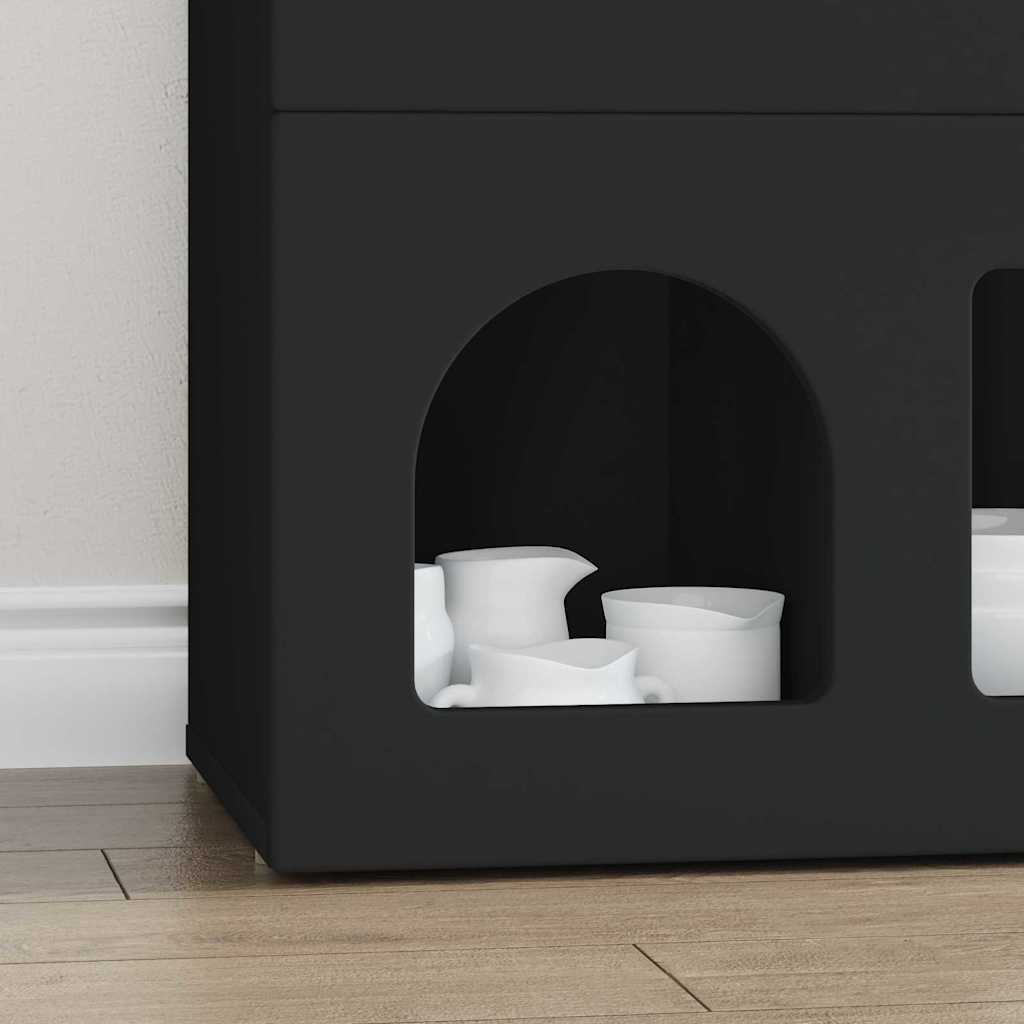 Buffet Noir 80,5 x 35 x 59 cm Bois d'ingénierie - XIOS