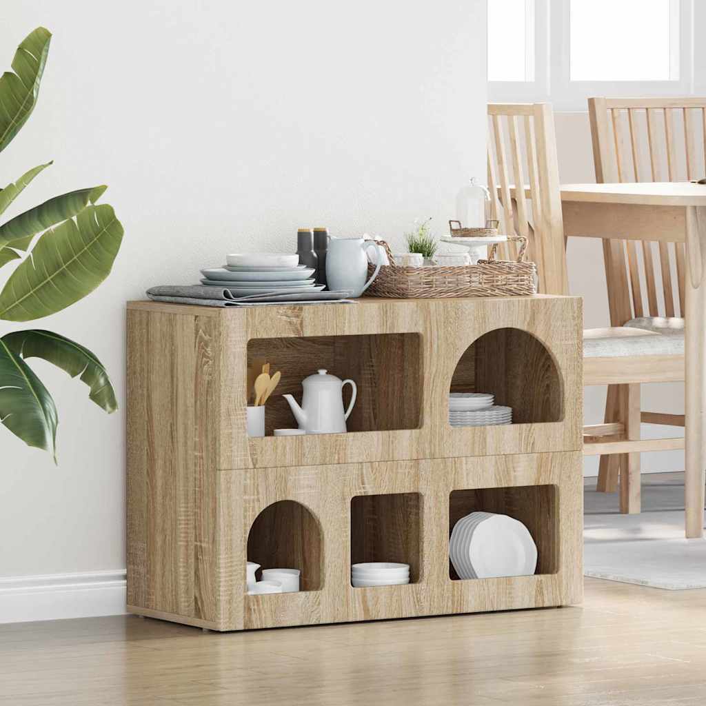 Buffet Chêne Sonoma 80,5 x 35 x 59 cm Bois d'ingénierie - XIOS