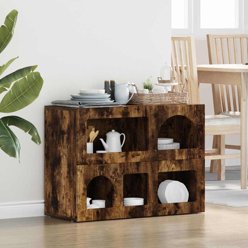 Buffet Chêne fumé 80,5 x 35 x 59 cm Bois d'ingénierie - XIOS