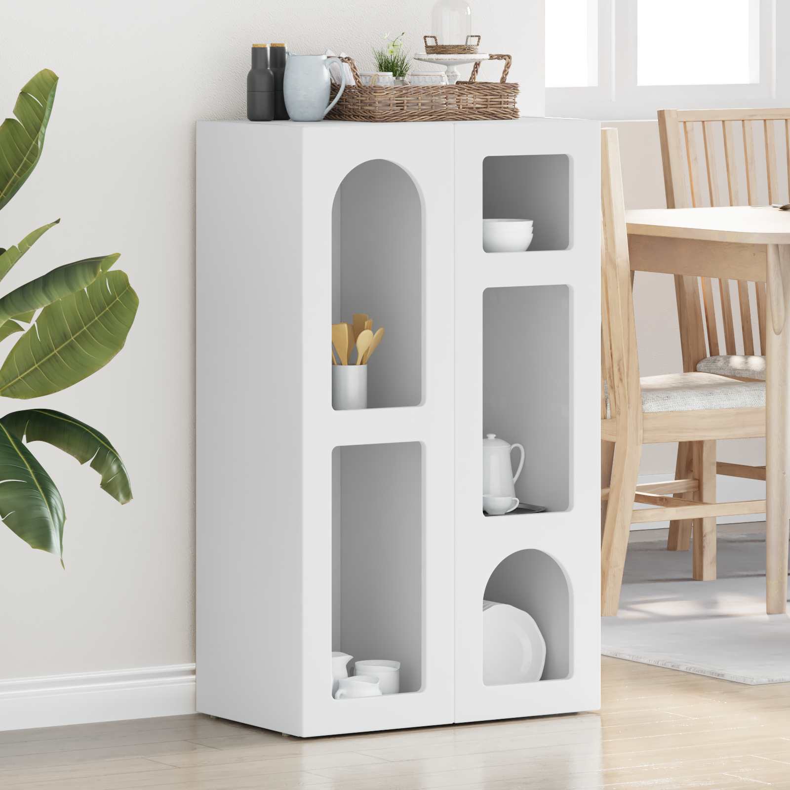 Buffet Blanc 59 x 35 x 100,5 cm Bois d'ingénierie - XIOS