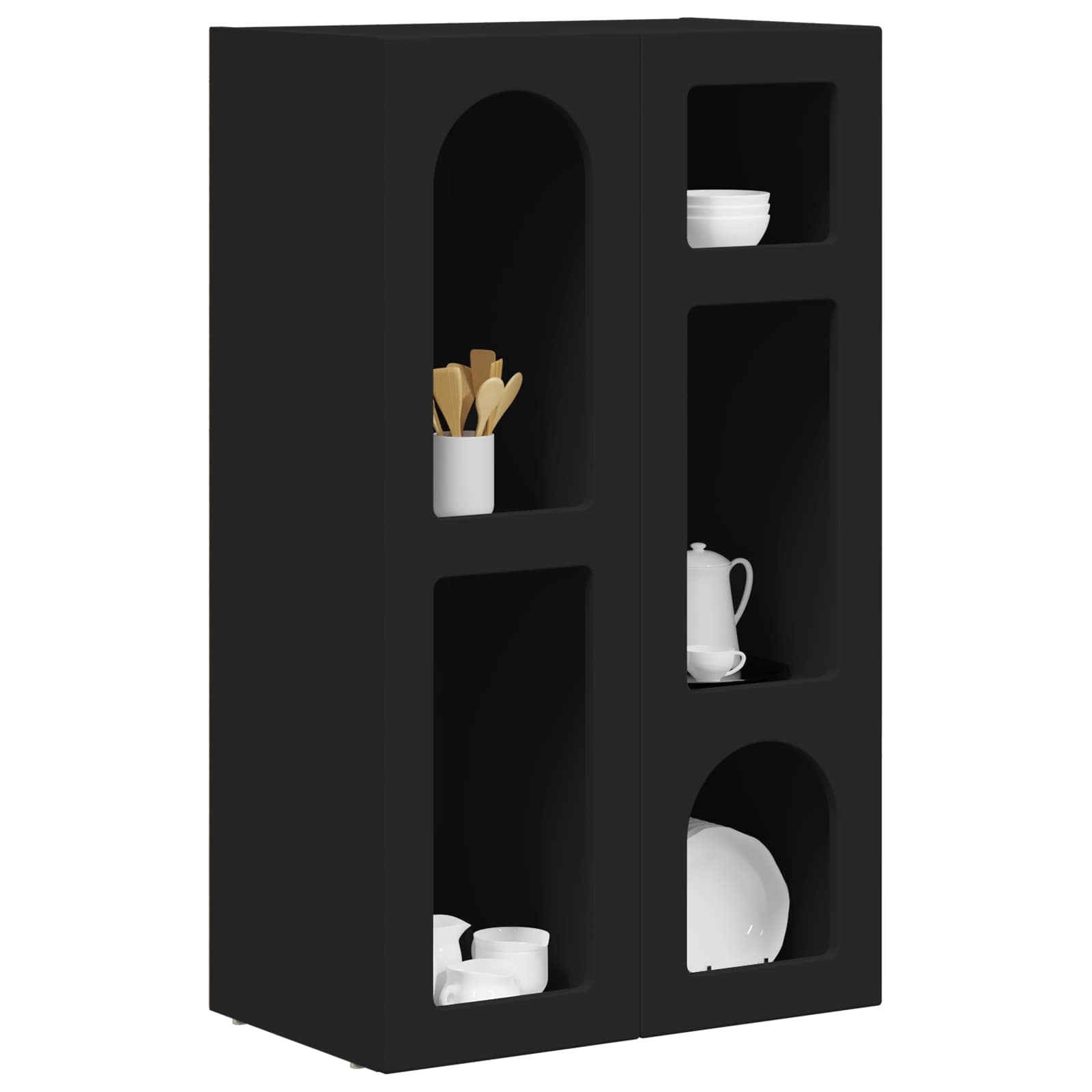 Buffet Noir 59 x 35 x 100,5 cm Bois d'ingénierie - XIOS