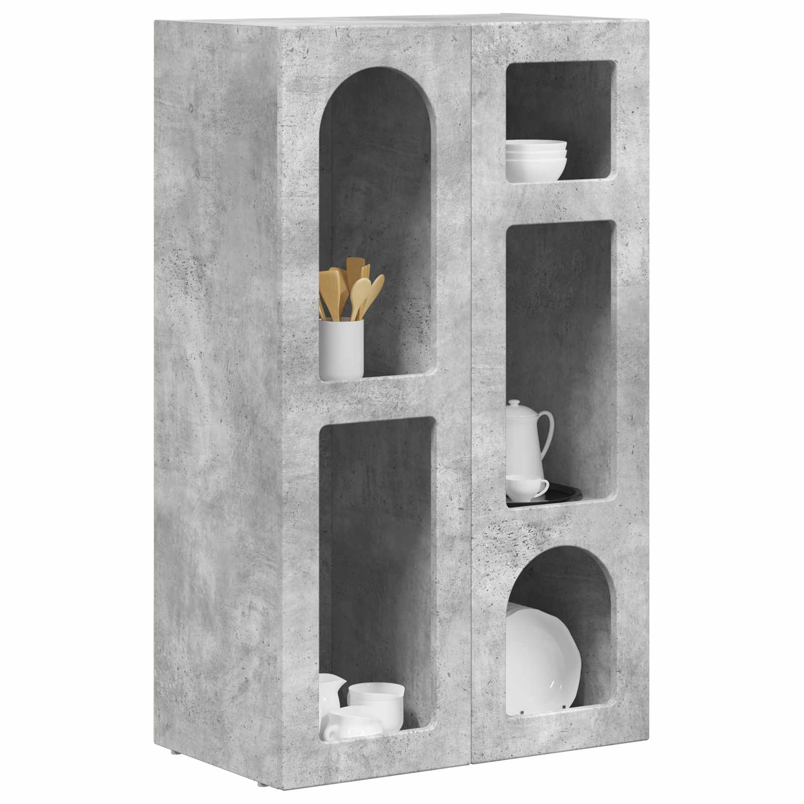 Buffet Gris béton 59 x 35 x 100,5 cm Bois d'ingénierie - XIOS