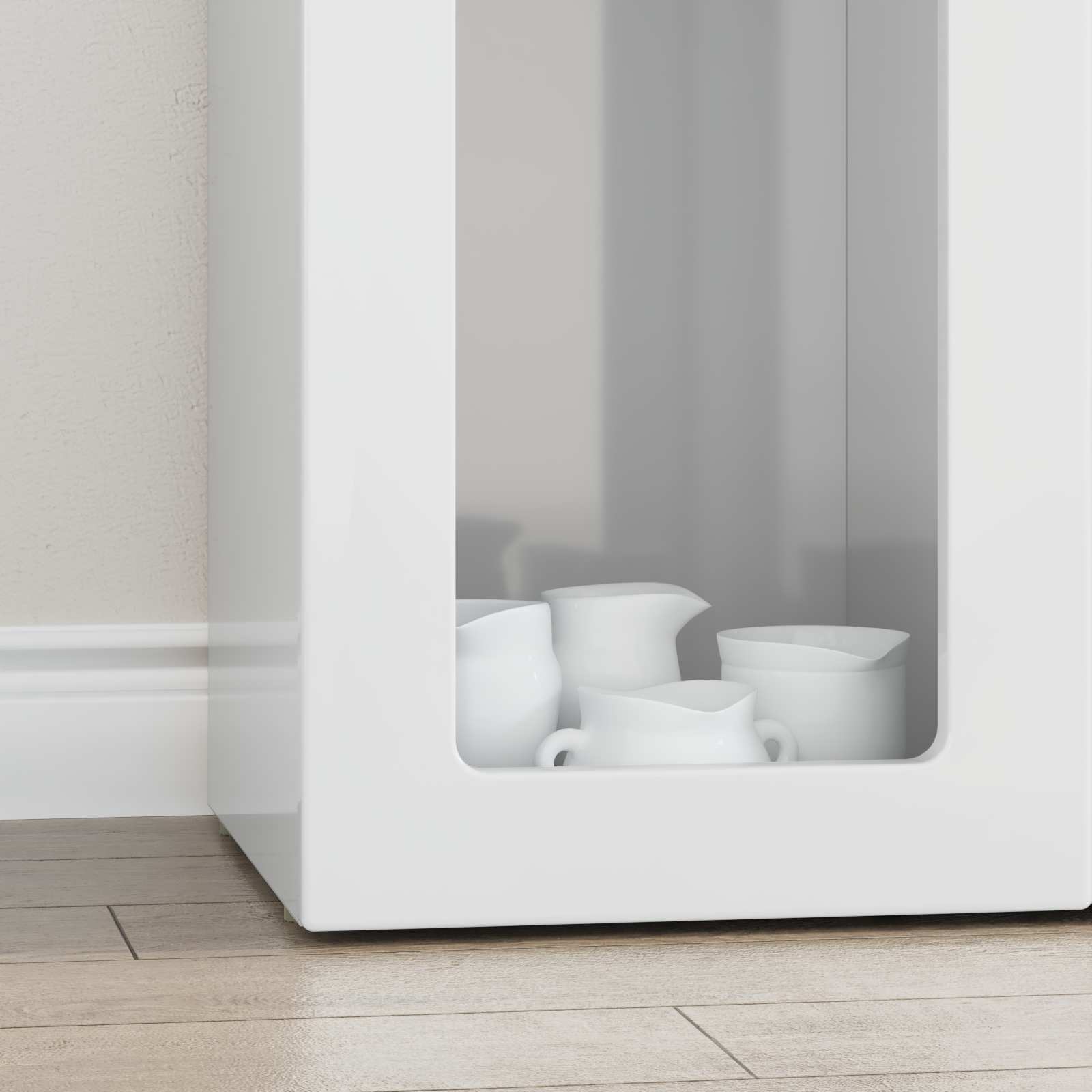 Buffet Blanc brillant 59 x 35 x 100,5 cm Bois d'ingénierie - XIOS