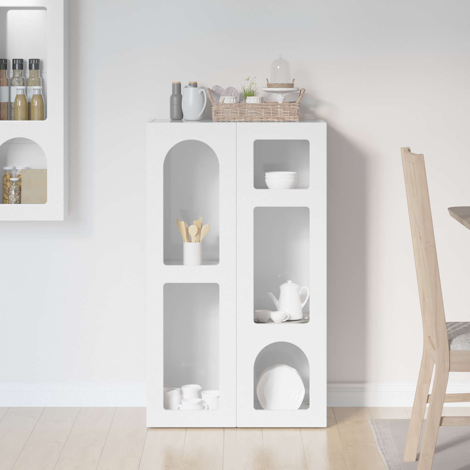 Buffet Blanc brillant 59 x 35 x 100,5 cm Bois d'ingénierie - XIOS