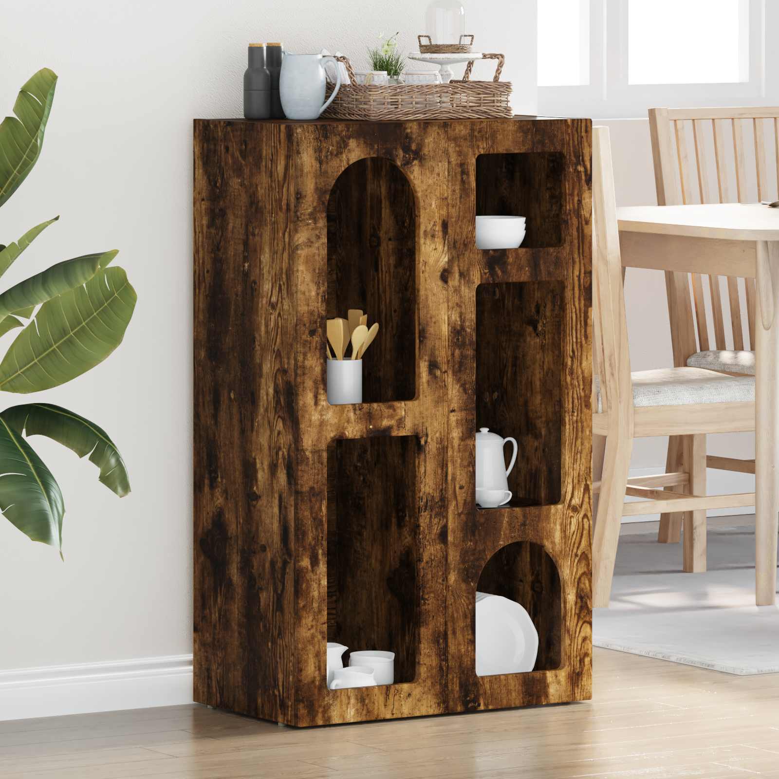 Buffet Chêne fumé 59 x 35 x 100,5 cm Bois d'ingénierie - XIOS