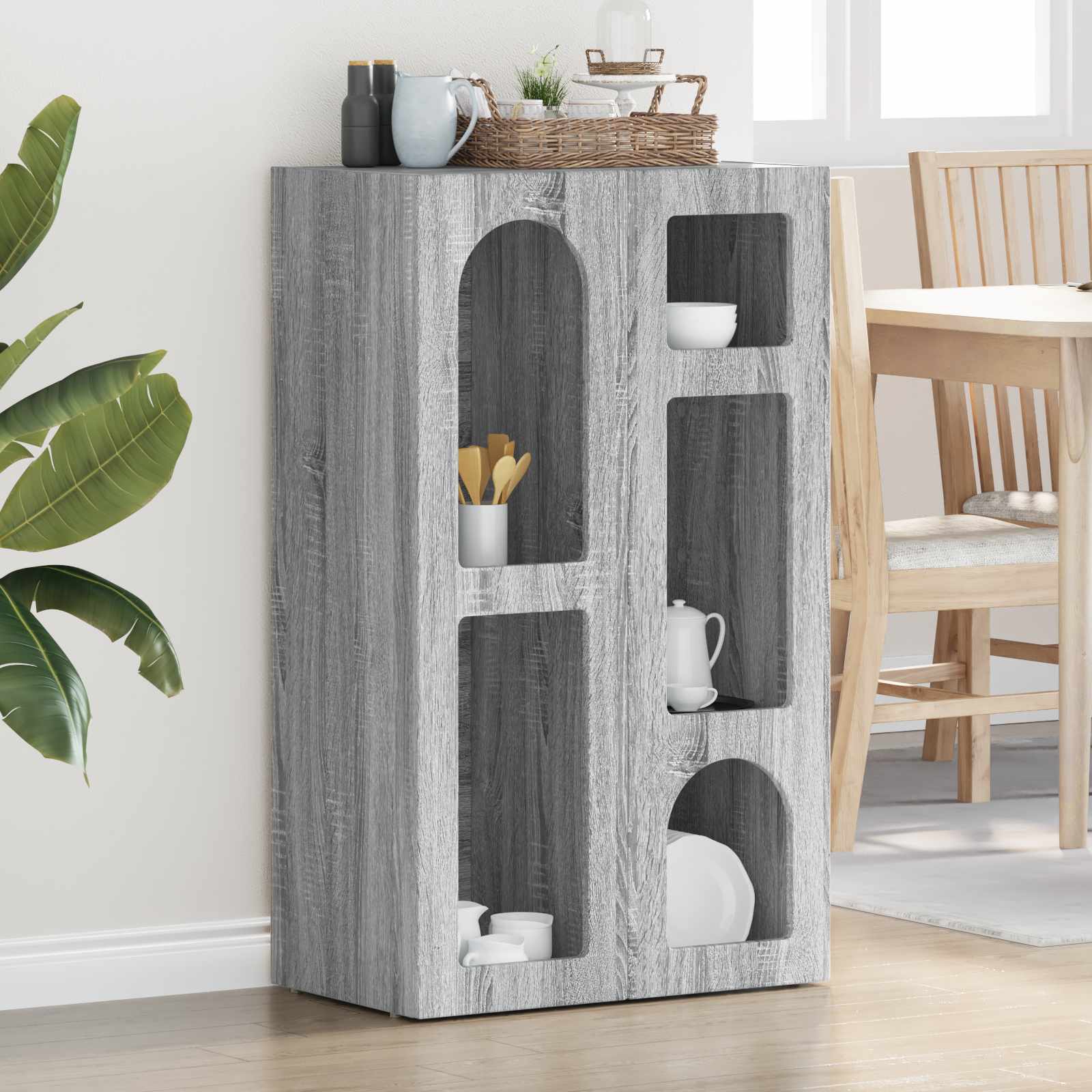 Buffet Gris Sonoma 59 x 35 x 100,5 cm Bois d'ingénierie - XIOS
