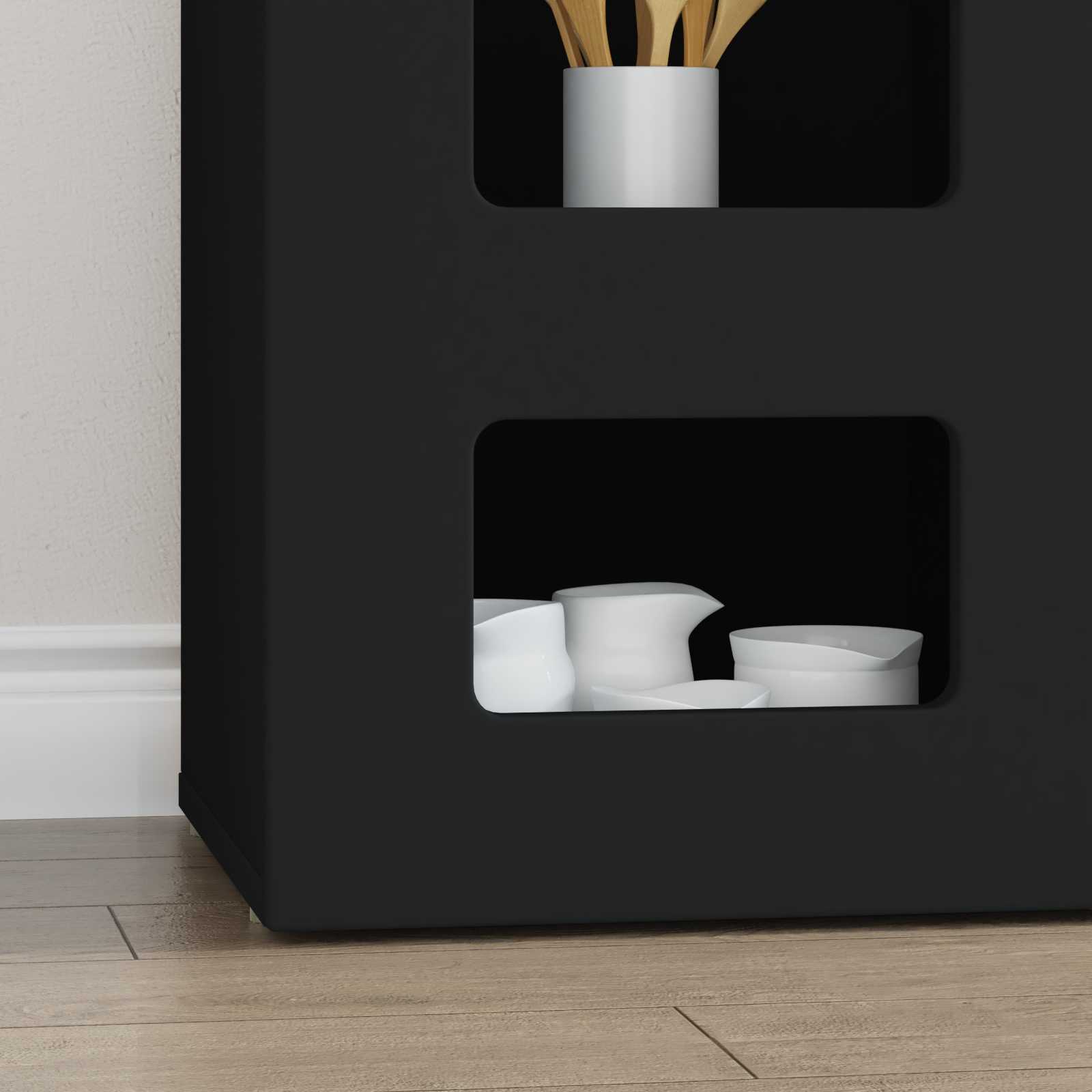 Buffet Noir 100 x 35 x 59 cm Bois d'ingénierie - XIOS