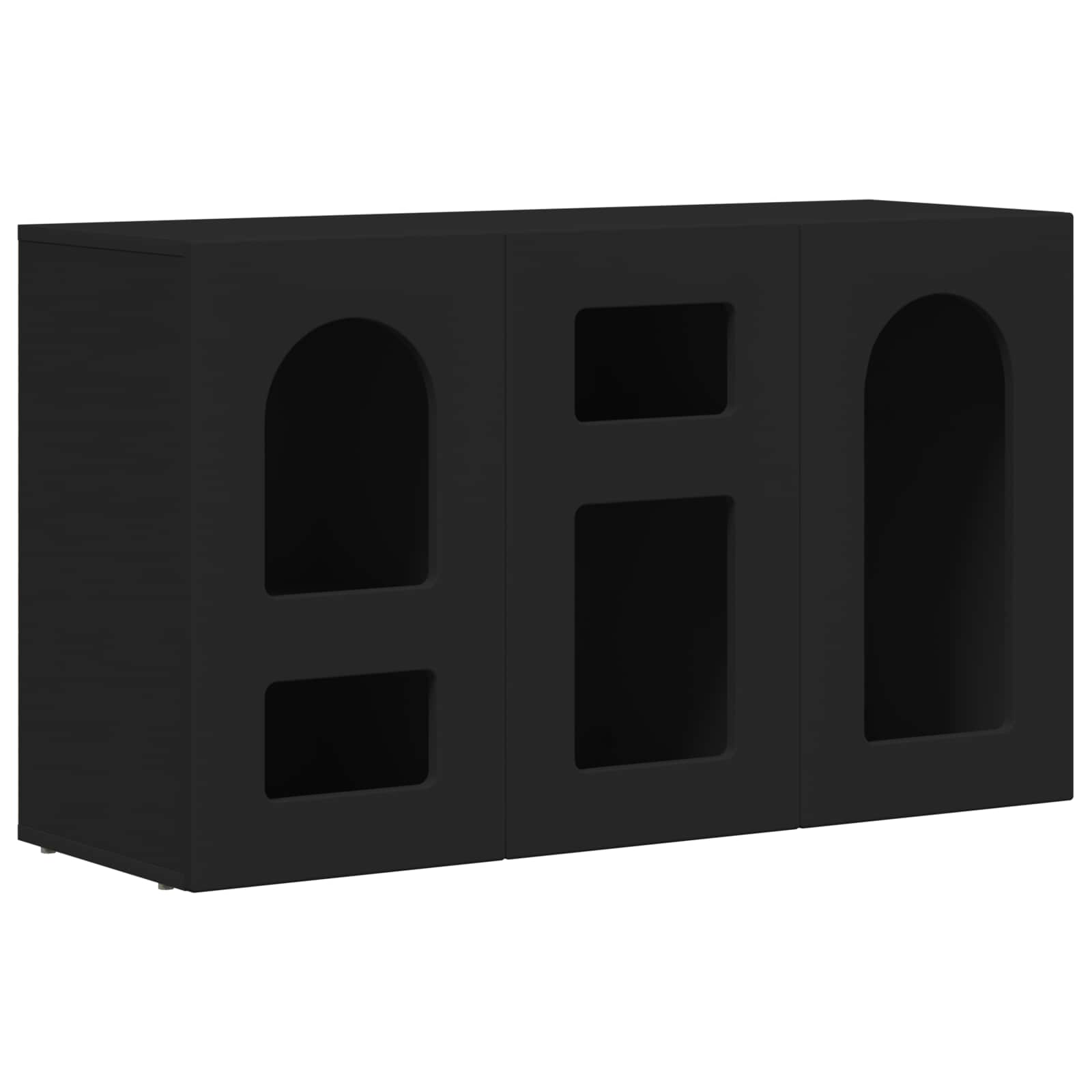 Buffet Noir 100 x 35 x 59 cm Bois d'ingénierie - XIOS