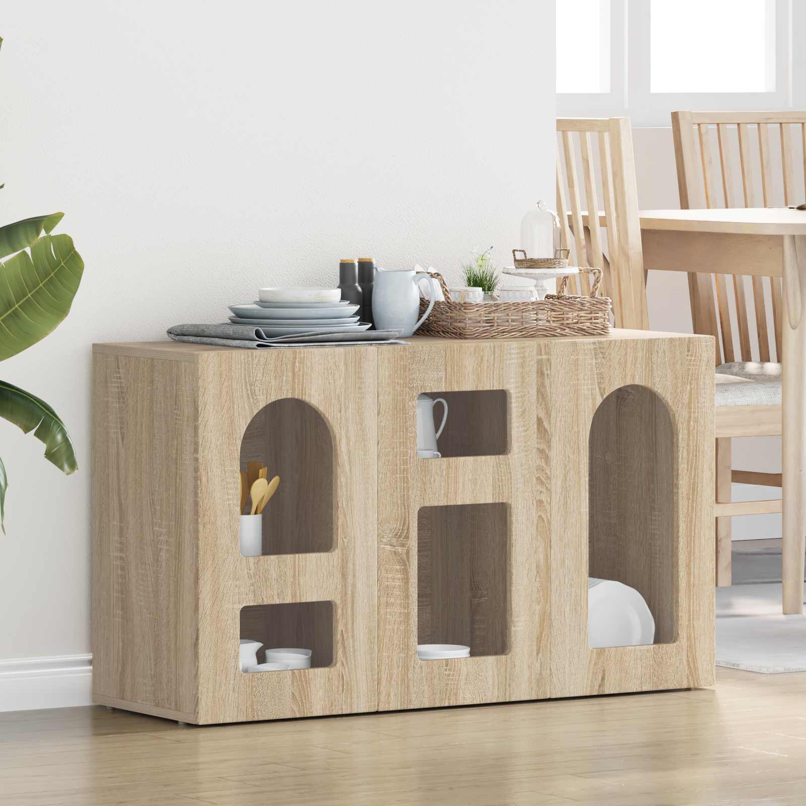 Buffet Chêne Sonoma 100 x 35 x 59 cm Bois d'ingénierie - XIOS