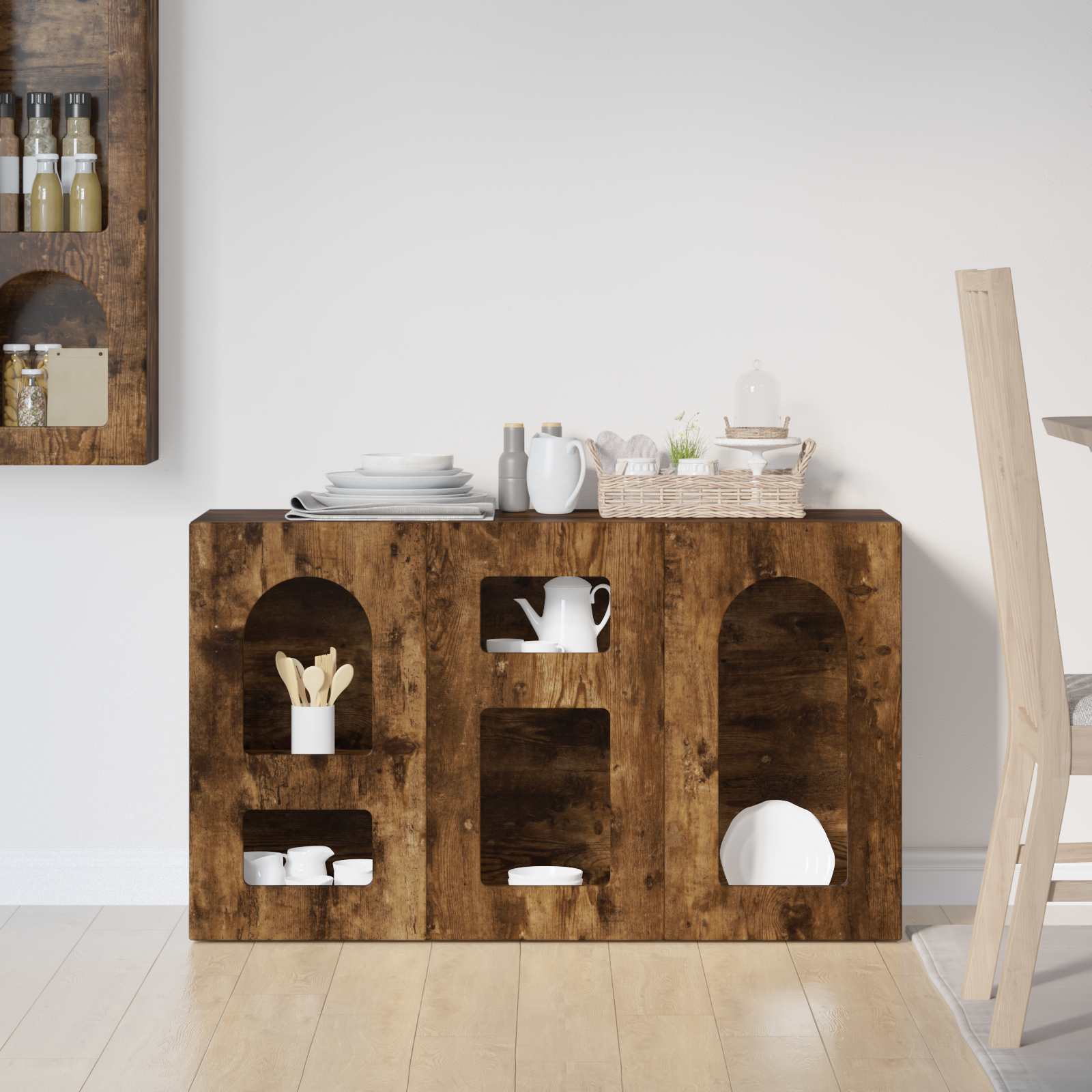 Buffet Chêne fumé 100 x 35 x 59 cm Bois d'ingénierie - XIOS