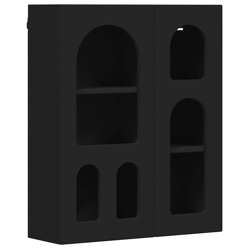 Armoire suspendue Noir 59 x 20 x 71,5 cm Bois d'ingénierie - XIOS