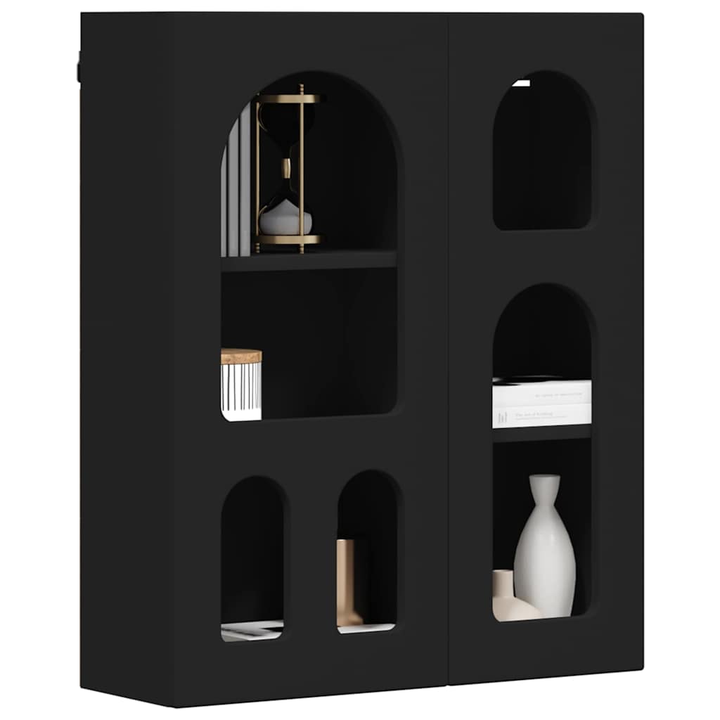 Armoire suspendue Noir 59 x 20 x 71,5 cm Bois d'ingénierie - XIOS