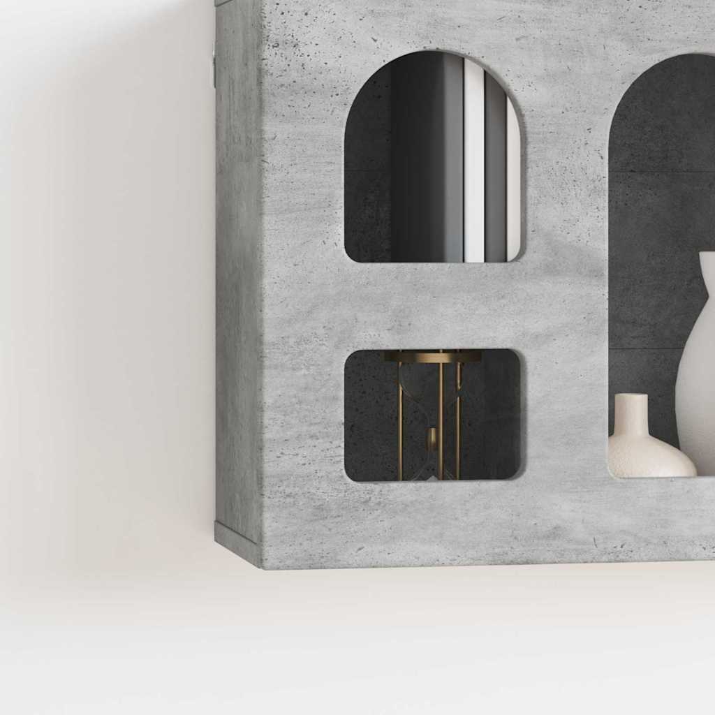 Armoire suspendue Gris béton 60 x 20 x 40 cm Bois d'ingénierie - XIOS