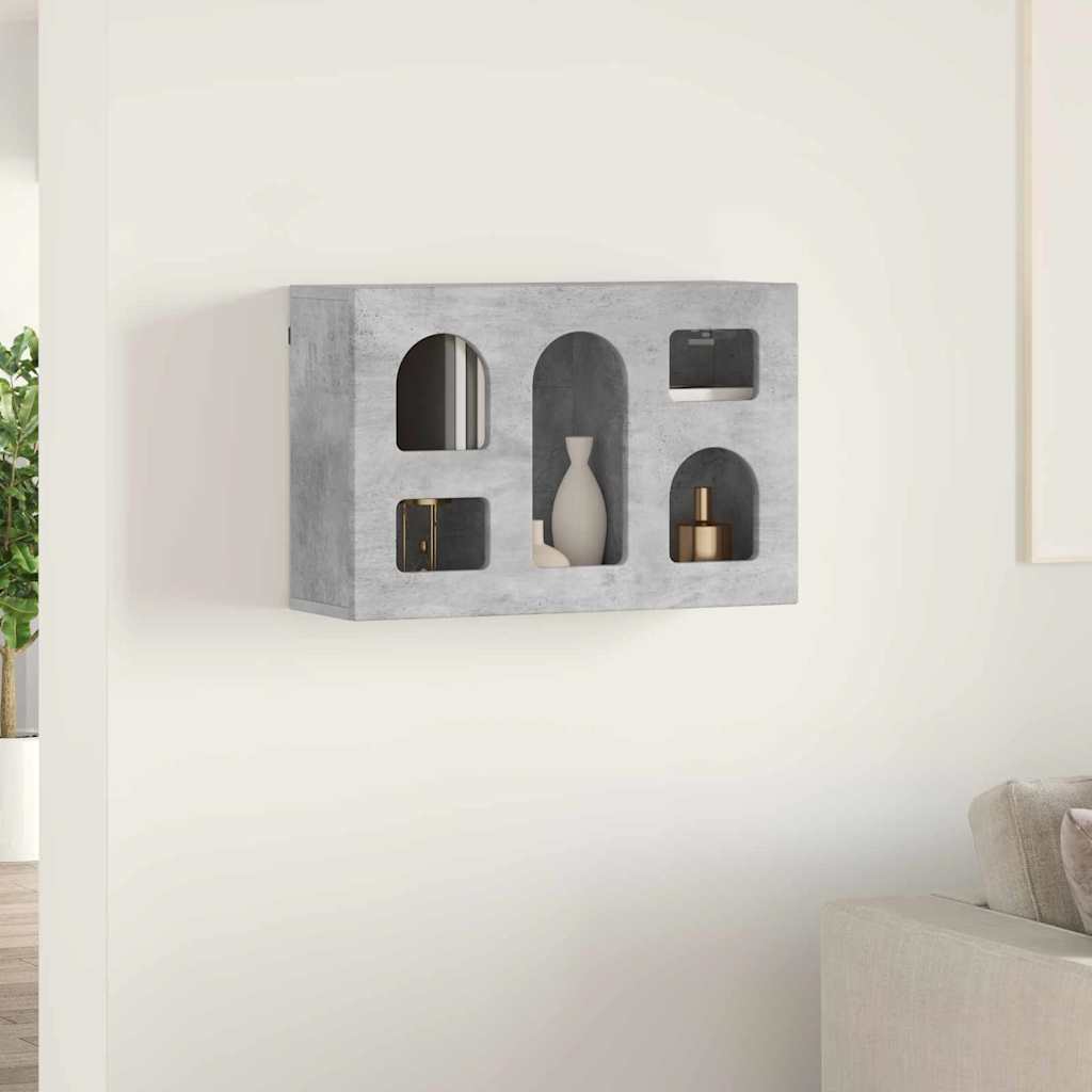 Armoire suspendue Gris béton 60 x 20 x 40 cm Bois d'ingénierie - XIOS