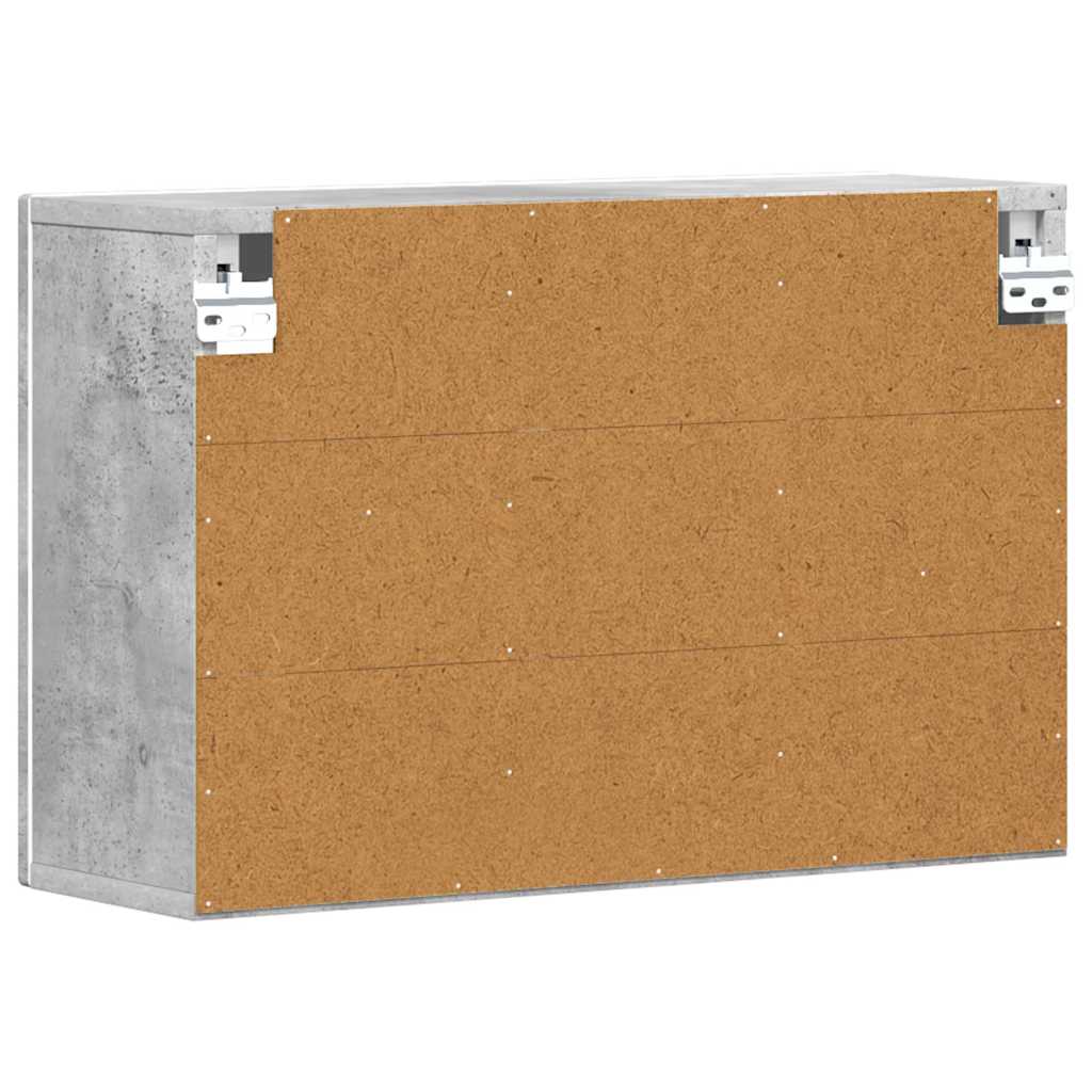 Armoire suspendue Gris béton 60 x 20 x 40 cm Bois d'ingénierie - XIOS