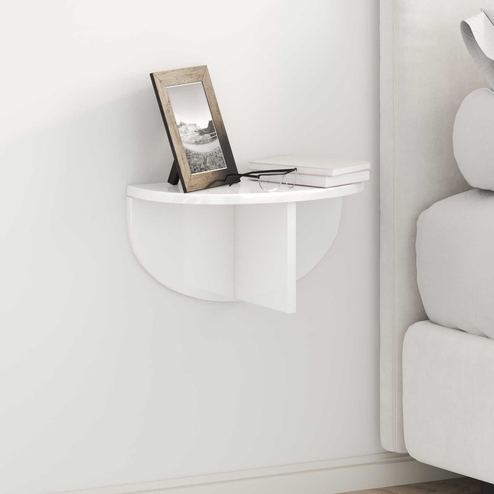 Étagère Murale Blanc brillant 38 x 19 x 19 cm Bois d'ingénierie - XIOS