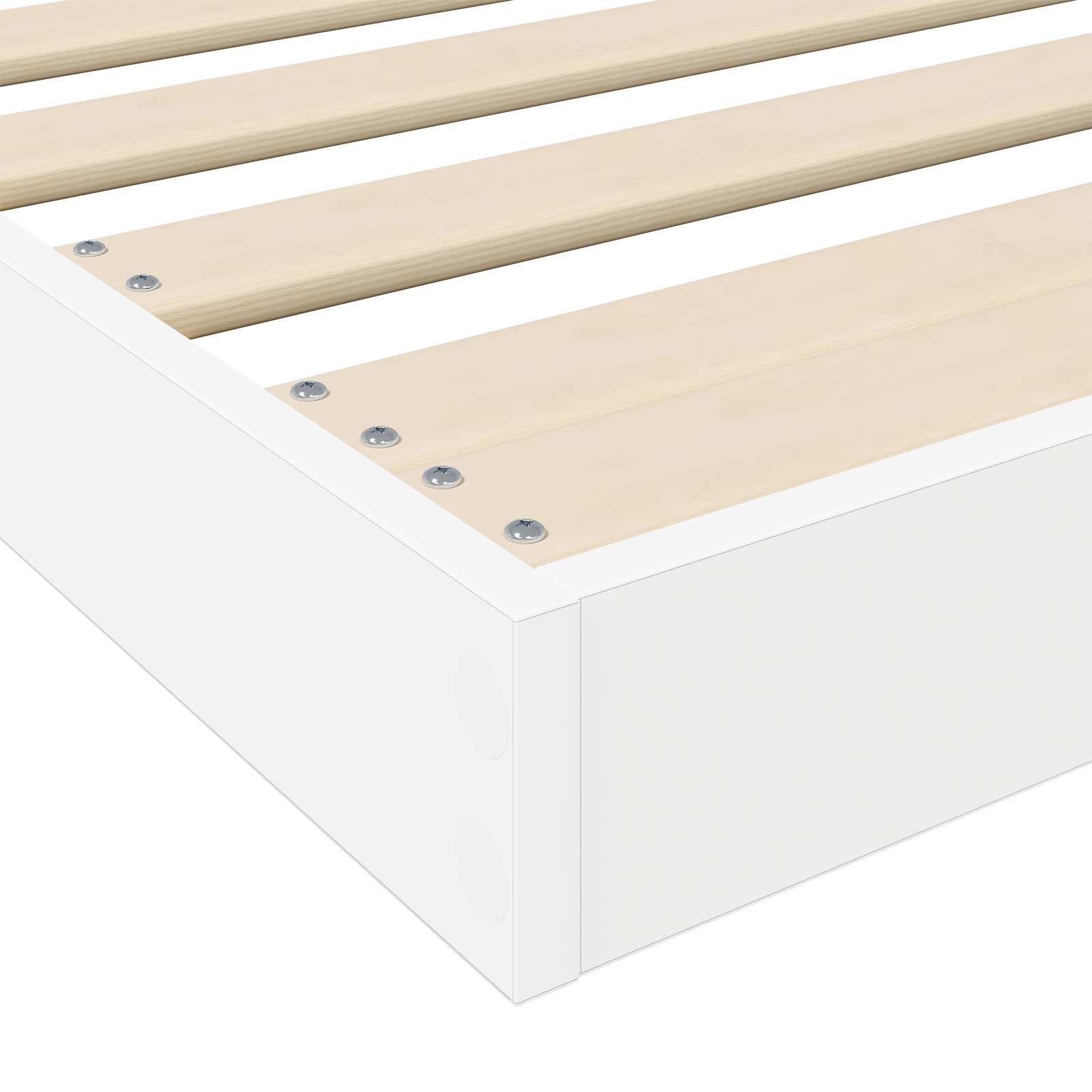 Cadre de lit surélevé Blanc 75 x 190 cm Bois d'ingénierie - XIOS