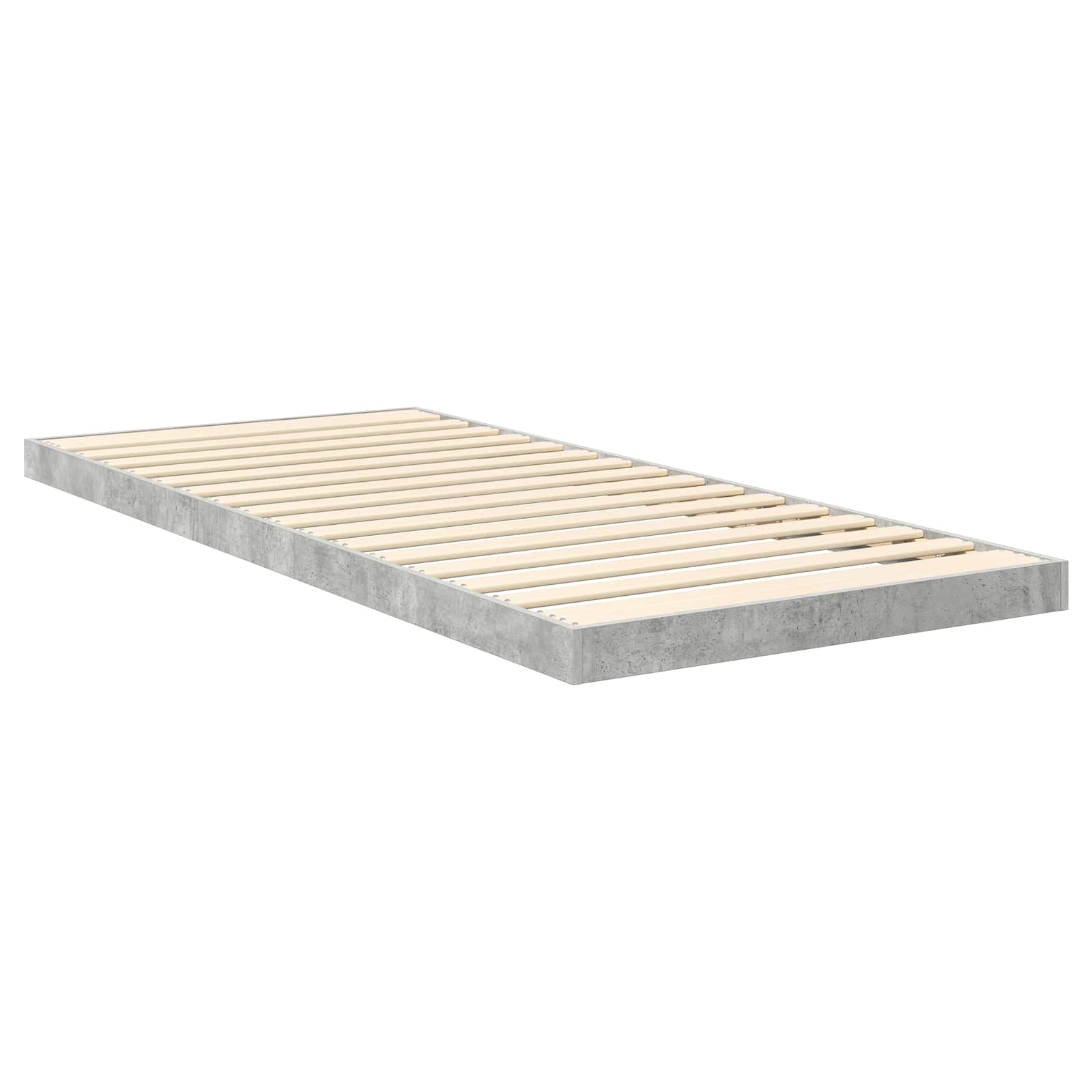 Cadre de lit surélevé Gris béton 80 x 200 cm Bois d'ingénierie - XIOS