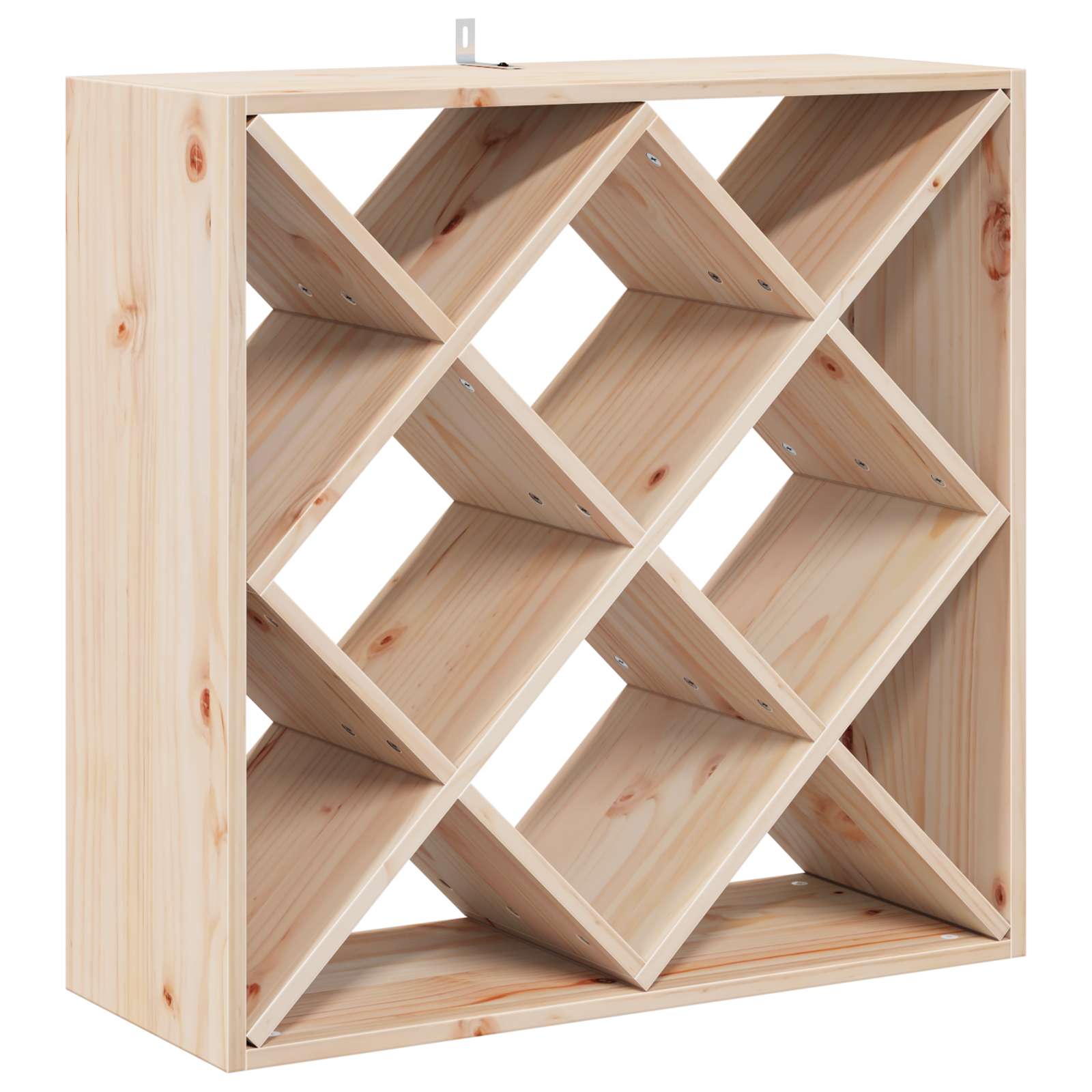 Étagère à vin 2 pcs Naturel 62 x 25 x 62 cm Pin massif - XIOS